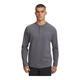 Under Armor men's sports and fitness T-shirt long-sleeved Henley shirt sweat-absorbent and breathable running workout lining anti-odor Nu Blue - 418 S suitable for bust 86-94cm