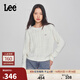 Lee shopping mall's same style comfortable version cable metal brand women's sweater milky white L
