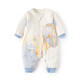 Baby constant temperature sleeping bag with cotton, autumn and winter quilted baby split leg pajamas, newborn zipper type multi-functional anti-kick quilt, blue (60g constant temperature hot air balloon sleeping bag) 100cm