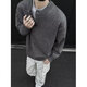 Chestnut Gray American Henley Collar Sweater Men's Autumn and Winter Premium Lazy Style Bottoming Sweater Cleanfit Inside 1961-Light Gray XL (Recommended 115-135 Jin Jin equals 0.5 kg)