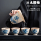 High-end Ru kiln hand-painted tureen kung fu tea set ceramic home office tea set gift box Xianzhi tureen-Lanlian-tureen