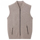 KING DEER Pull en Pur Cachemire pour Homme Cardigan sans Manches pour Homme Automne et Hiver Gilet Tricoté avec Gilet de Poche Gilet à Fermeture Éclair Épaissi Noir Gris L 115/175 Code