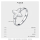Wanfulong genuine PT950 platinum four-leaf flower ring honeycomb starburst design light luxury high-end birthday gift 4.05g