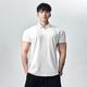 LightWeight new summer style 250g strong cuffs Polo shirt short-sleeved T-shirt men's sports fitness white Henry collar M M115-135Jin Jin is equal to 0.5 kg