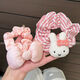 Miffy Rabbit Large Intestine Hair Circle Heart Tie Sweet Hair Rope Cute Ponytail Rubber Band 2025 Ball Girl Hair Rope Pink Print kt