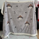 Enxing Winter Thickened Milk Lamb Velvet Blanket Nap Office Shawl Air Conditioning Blanket Coral Velvet Sofa Small Blanket Gray Footprint Dog Thickened Milk Lamb Velvet Double Blanket 200x230cm - About 4.2Jin Jin equals 0.5kg Double Throw Blanket