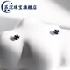 Su Chen quality tanzanite ISLANDIO natural 3mm sapphire earrings London tanzanite blue 3mm | silver pair