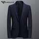 ARMANI EXCHANGE Armani light luxury suit men's slim jacket business casual formal suit single suit groom wedding suit men's suit gam-C87881 solid color single button small suit navy S (weight 120Jin Jin equals 0.5kg and below)