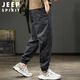 JEEP SPIRIT Jeep Casual Pants Men's Autumn and Winter Trendy Workwear Pants Harlan Charge Pants Black XL