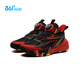 361 surprise children's basketball shoes 26 spring men's and older children's practical fast elastic wear-resistant knob buckle sports shoes black 34