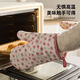 Yong Huan Mi Li Feng Wu Thickened Microwave Oven Gloves High Temperature Resistant Oven Insulated Anti-scalding Gloves New Kitchen Baking Tools Tea Break Bear Insulated Gloves 2 Pack