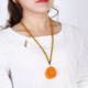 Fat Donglai's same style beeswax necklace old beeswax pendant sweater chain chain D type/Ruyi gourd (old beeswax chain chain type)