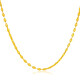 Safir 18K gold necklace yellow k gold versatile tile chain color gold necklace women's plain chain fixed price 40-43cm