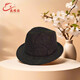 Sheng Xifu Hat Men's Autumn and Winter Casual Fashion Classic Woolen Gentleman Hat Top Hat Dark Gray S(56-57CM)