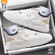 361 Men's Running Shoes Autumn and Winter Leather Water-Repellent Men's Shoes Shock Absorbing Warm Sports Shoes Soft Sole Comprehensive Training Shoes Skipping Rope Shoes Nebula-Feather White/Nostalgic Blue Leather Style 42