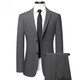 Lilang high-end suit suit for men spring and autumn middle-aged men's business casual suit wedding jacket dark gray plaid 8987 style M 170 size recommended 100Jin Jin equals 0.5kg -120Jin Jin equals 0.5kg