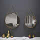 Nordic style iron round wall-mounted mirror bathroom bathroom dormitory mirror wall-mounted washbasin wall-mounted makeup mirror small wall-mounted round mirror gold