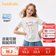 Balabala children's clothing children's short-sleeved t-shirt girls 2025 summer clothes big children quick-drying sweet tops 208225117007