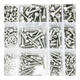 Jinguluo 304 stainless steel combination screws, hexagon socket screws, nuts and gaskets combination set, D type 15 grid DIN912 cup head screws 720pc KCx-33