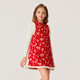 POLOWALK New Year's style girls' sleeveless dress 2026 new Chinese style embroidered dress B61W616B0021 red 120