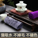 Jidaocook thick absorbent tea towel cotton and linen coffee table tea table rag wipe pot towel kung fu tea special towel tea mat tea tablecloth tea coffee color 1 pack