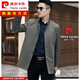 Pierre Cardin high-end men's clothing men's windbreaker mid-length stand-up collar business casual jacket dad wear new middle-aged spring and autumn clothing black stand-up collar pure cotton + authenticity guarantee M 170/88A