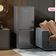 Royalstar 166 liter small refrigerator small home rental room office dormitory double door two door double door two door refrigerator energy saving power saving bass titanium dark gray R166