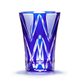 Tajima Glass, dark blue stone with star pattern, Edo Kiriko, sake cup, imported from Japan