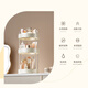 Rotating cosmetics storage rack multi-layer storage rack dust-proof light luxury skin care products corner countertop desktop storage artifact cream white 3 layers