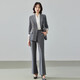 Professional suit suit for women 2025 new autumn style high-end workplace commuting formal temperament long-sleeved suit jacket black jacket + micro-flared pants M (recommended 88-98Jin Jin equals about 0.5 kg)