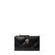 Tory Burch Women's Card Holder Card Storage Card Storage Portable Carry Non-Slip Design Black Calfskin Quilted Texture Black TU