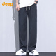 吉普（JEEP）【天丝薄款】高端男士休闲裤男2025夏季宽松阔腿裤冰丝直筒裤子男