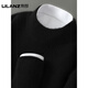 LILANZ pure wool sweater men's half turtleneck thickened pullover sweater high-end business knitted casual bottoming shirt black-flagship 2XL