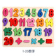 Hölzerne Kinder digitale Buchstabenpaarung Board Baby Farbform Kognitive Puzzle Puzzletafel Frühschulpuzzle Spielzeug HJ-Caps Brief Kognitive Board