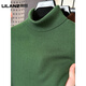 LILANZ Official Machine Washable Worsted Wool Sweater Men's Pure Wool Winter Thickened Turtleneck Sweater Men's Close-fitting Bottoming Shirt C117286 Post and Telecommunications Green-Flagship Model M