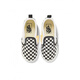 VANS children's shoes Slip-On V checkerboard Velcro comfortable one-leg children's canvas shoes black and white checkerboard 26.5 measured inner length 17cm