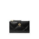 Tory Burch Women's Card Holder Card Storage Card Storage Portable Carry Non-Slip Design Black Calfskin Quilted Texture Black TU