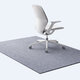 Fibretail butterfly fiber tail butterfly wood floor protection cushion anti-slip wear-resistant cushion learning swivel chair floor cushion rectangular custom study computer chair gray TPE single stripe gray 60*90cm