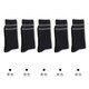 Jianjian Socks Men's Mid-Length Pure Full Terry Socks Autumn and Winter Thickened Warm Men's Stockings Black*5 One Size