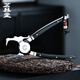 Mingqitang stainless steel tea pliers Pu'er tea opening tea knife needle cone tea opener Tuocha white black tea brick prying tea cake tool Purple sandalwood stainless steel faucet tea pliers