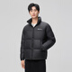 Xue Zhongfei's new all-match fashion casual slanted pocket men's and women's short stand collar down jacket couple style black|8056 L 175/92A