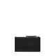 Tory Burch Women's Card Holder Card Storage Card Storage Portable Carry Non-Slip Design Black Calfskin Quilted Texture Black TU