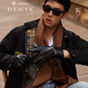 Dents Benny same style light luxury touch screen gloves men's autumn and winter shearling fleece lining birthday and New Year gift box 5-1568 black L