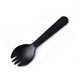 Qiao Bo Lai disposable spoon and fork individually packaged fruit scoop dessert ice powder burnt grass jelly ice cream cake spoon and fork plastic impulse model black 6000 pieces individually packaged