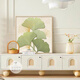 Shunjixiangli crema estilo decoración de restaurante decoración de restaurantes ginkgo hoja mesa de comedor de fondo de fondo de pared de la pared de la pared de la pared del comedor fresco pintura colgante G3893 80*80 Crystal Porcelana Aluminio Aluminio Marco de oro