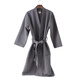 Grace antibacterial anti-mites bathrobe pure cotton water-absorbing bathrobe simple home sweat steaming suit waffle men's and women's sleeping gown