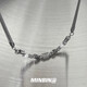 Muqian Men's Necklace Titanium Steel Snake Bone Chain Necklace Men's Snake Bone Chain Men's High-end Clavicle Chain Handsome Jewelry Luxurious Snake Bone Chain Bead Square Diamond Style
