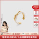 Amber Lollipop Wang Yuwen's same pearl ring for women simple decorative tail ring anniversary birthday gift for girlfriend and wife rice grain pearl (s925 silver gold-plated)