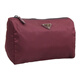 PRADA triangle logo decorated zipper closure nylon storage bag cosmetic bag women's red basic outfit (bag)