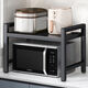 Wang Xingheyue kitchen microwave oven rack retractable table-top rice cooker stand countertop multi-layer oven pot storage rack black single layer non-retractable with hook
